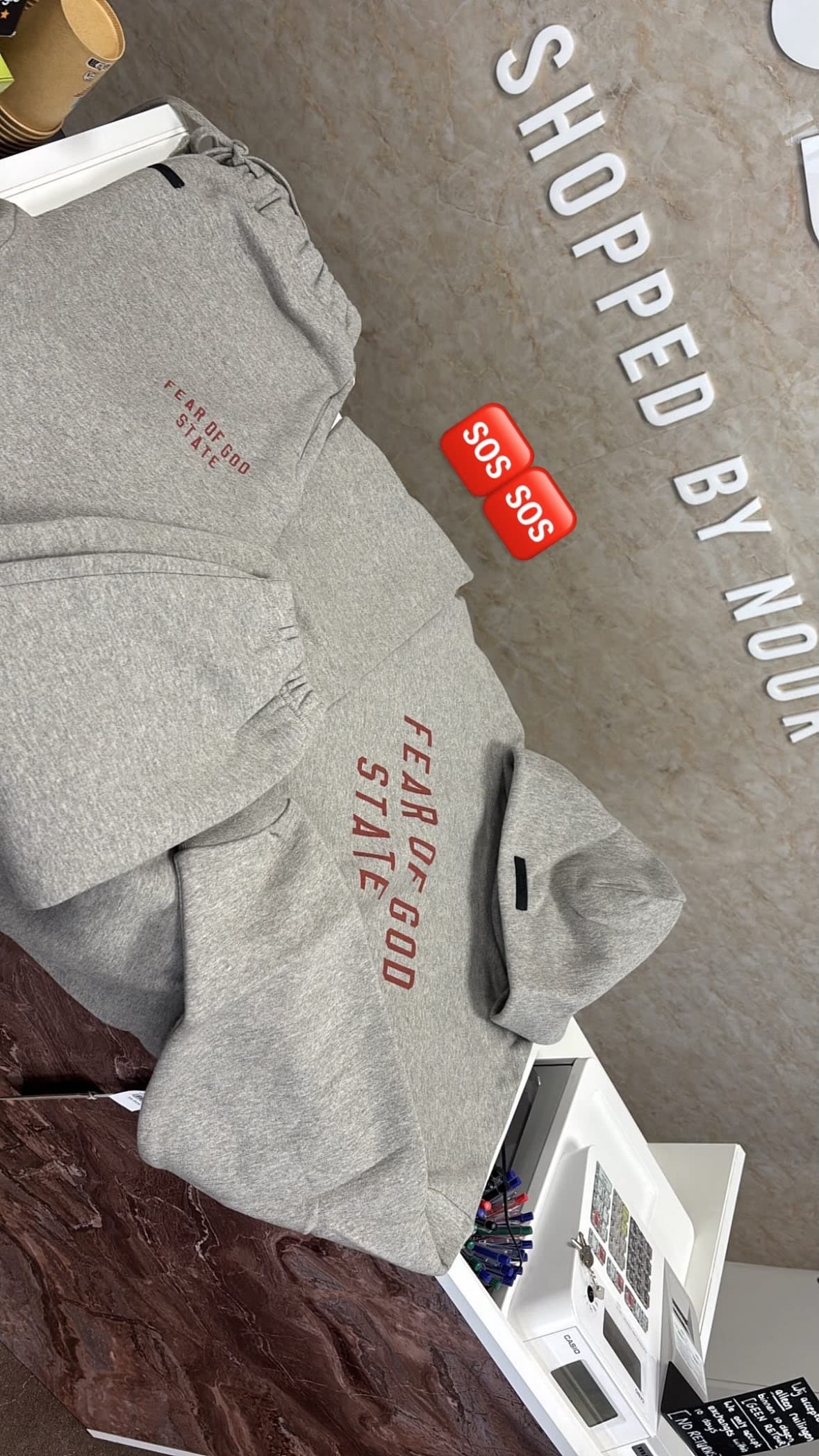 Essentials Tracksuit GreyRed
